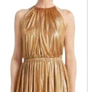 Halston Heritage NWT metallic Midi dress. Sz.S